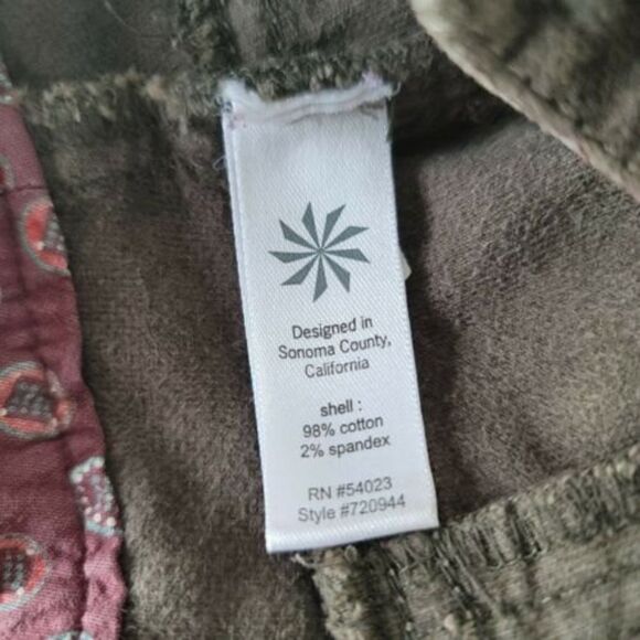 ATHLETA Skirt Brown Washed Velvet Casual Skirt Velveteen Cotton Women's Size 8 - Picture 9 of 10